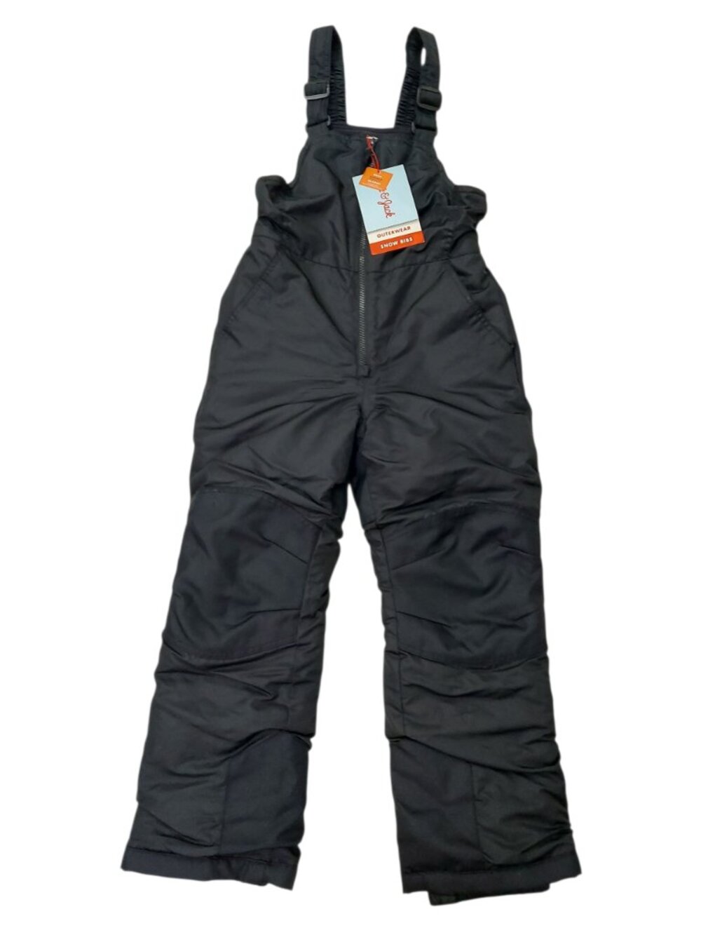 Cat & Jack Kids Medium 8-10 Black Snow Bib Pants Overall Fleece Lined Insulated